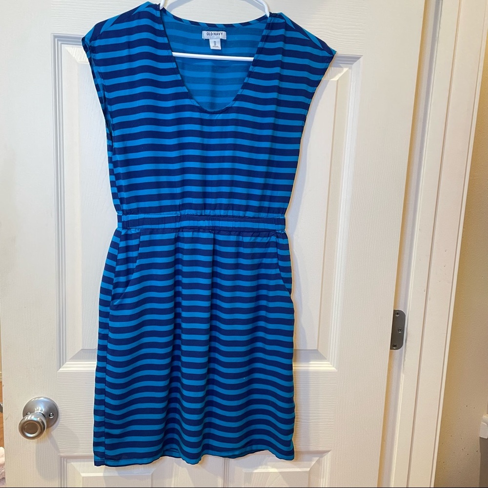 Blue Striped Summertime Dress